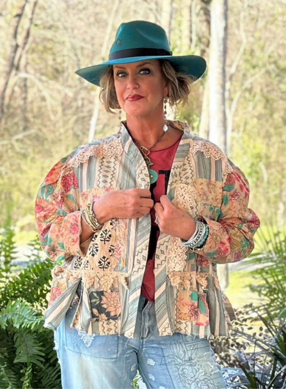Jaded Gypsy Botanical Paths Jacket Size S/M
